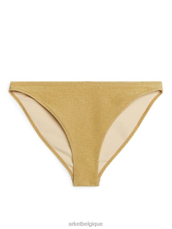 ARKET bas de bikini pailleté taille mi-haute femmes or T46DR618 vêtements