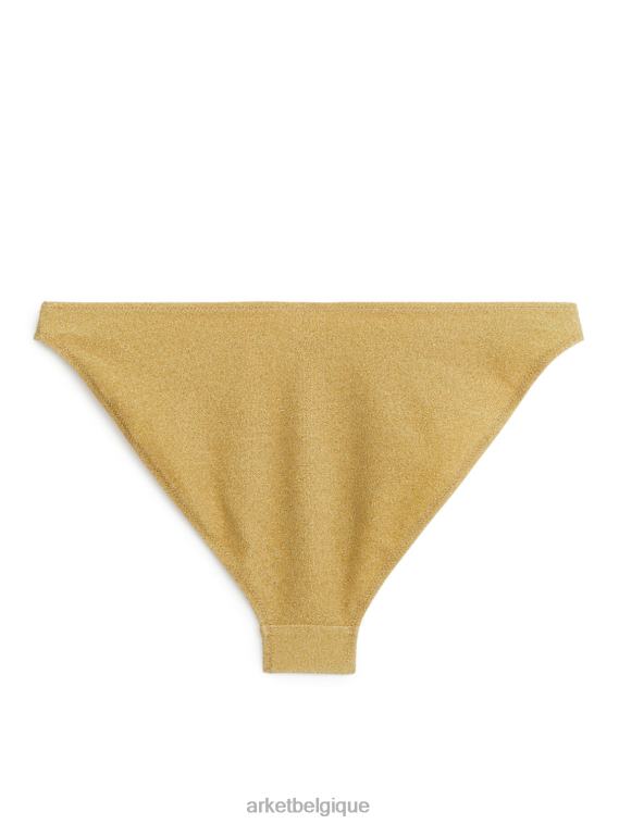 ARKET bas de bikini pailleté taille mi-haute femmes or T46DR618 vêtements