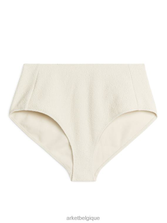 ARKET bas de bikini texturé taille haute femmes blanc cassé T46DR614 vêtements