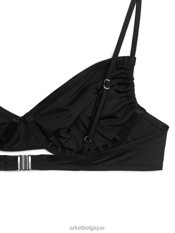 ARKET haut de bikini à armatures femmes noir T46DR606 vêtements