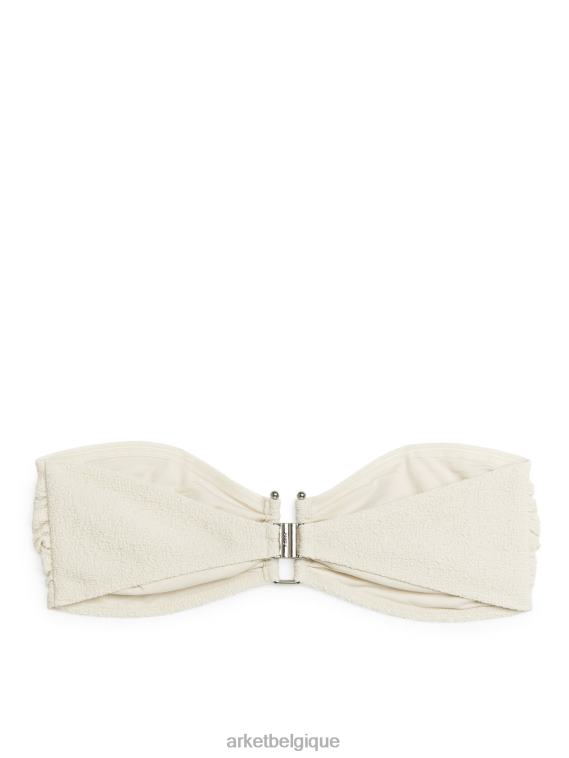 ARKET haut de bikini bandeau texturé femmes blanc cassé T46DR613 vêtements