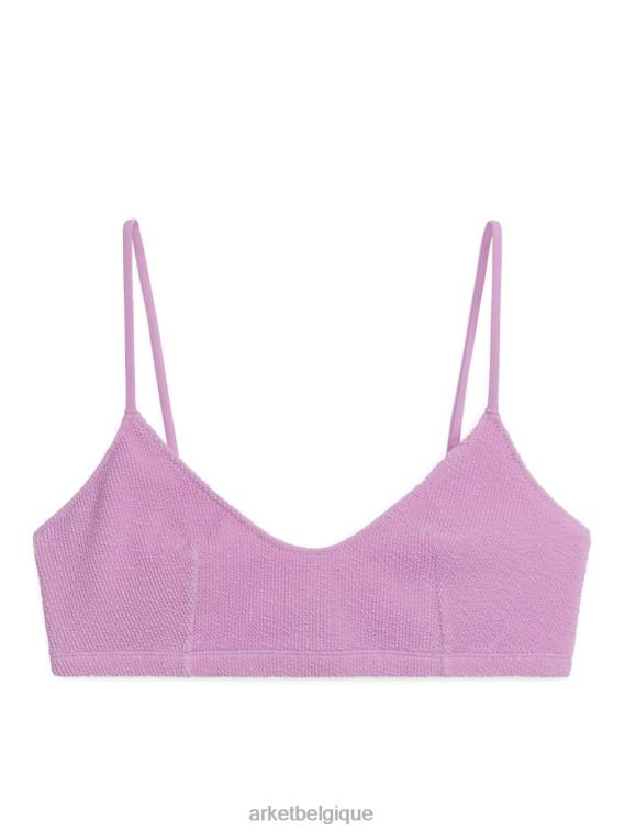 ARKET haut de bikini froissé femmes rose T46DR589 vêtements