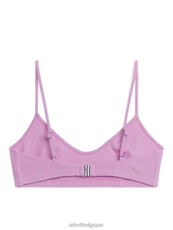 ARKET haut de bikini froissé femmes rose T46DR589 vêtements
