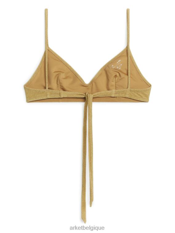 ARKET haut de bikini pailleté femmes or T46DR616 vêtements