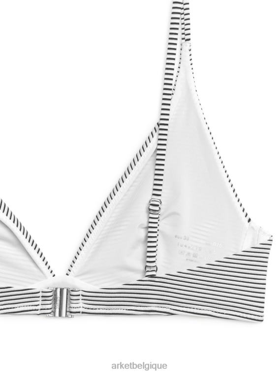 ARKET haut de bikini rayé femmes blanc bleu T46DR625 vêtements