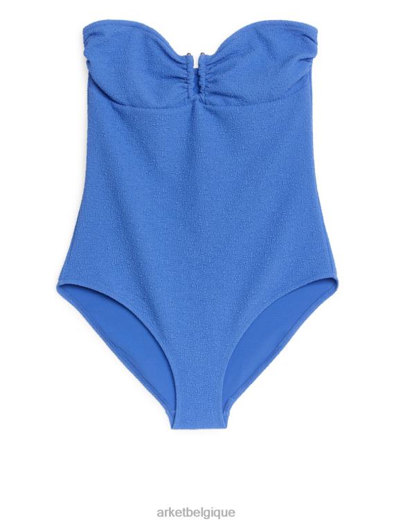 ARKET maillot de bain bandeau texturé femmes bleu T46DR615 vêtements