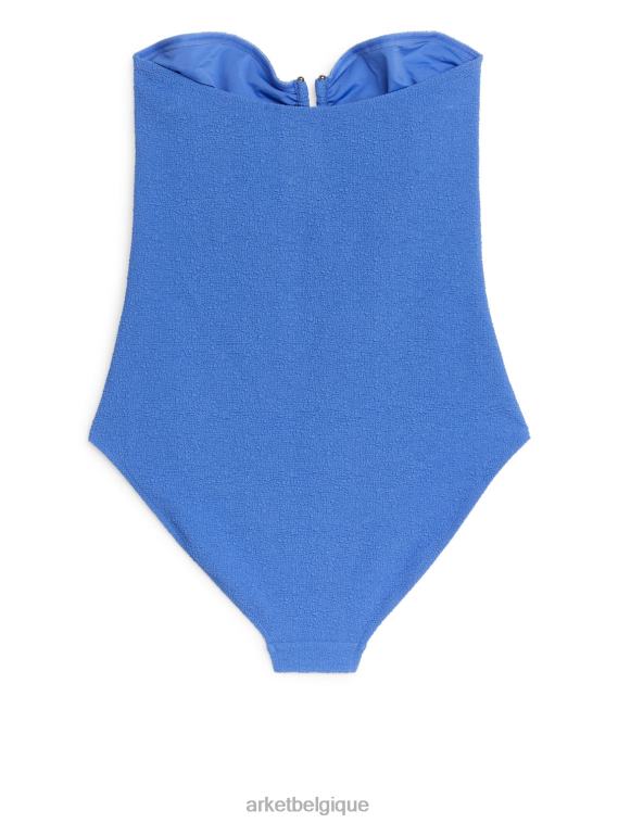 ARKET maillot de bain bandeau texturé femmes bleu T46DR615 vêtements