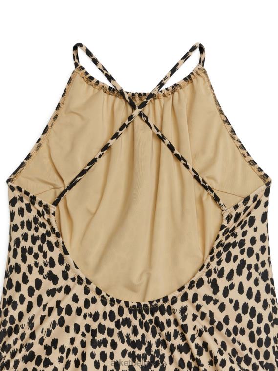 ARKET maillot de bain à détails froncés femmes beige/noir T46DR619 vêtements