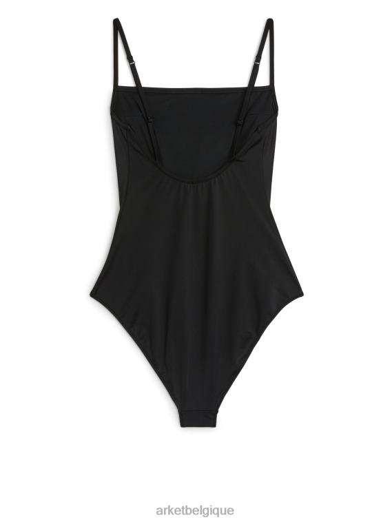 ARKET maillot de bain à encolure carrée femmes noir T46DR591 vêtements