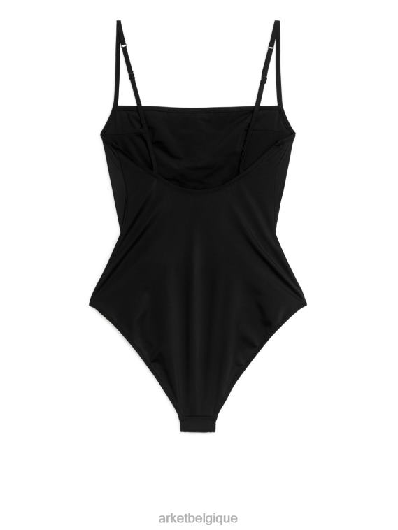 ARKET maillot de bain à encolure carrée femmes noir T46DR591 vêtements