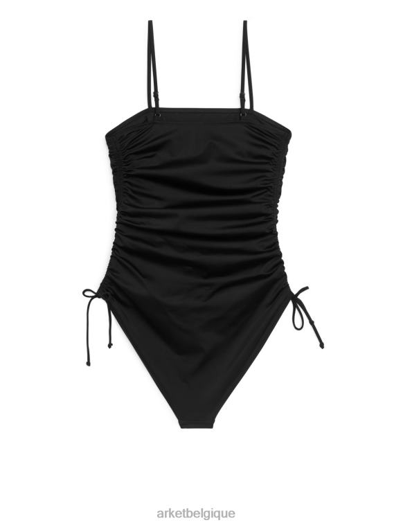 ARKET maillot de bain froncé femmes noir T46DR582 vêtements
