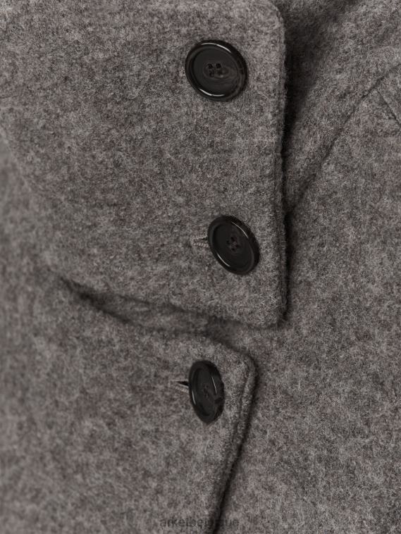 ARKET manteau court en laine bouclée femmes taupe T46DR471 vêtements