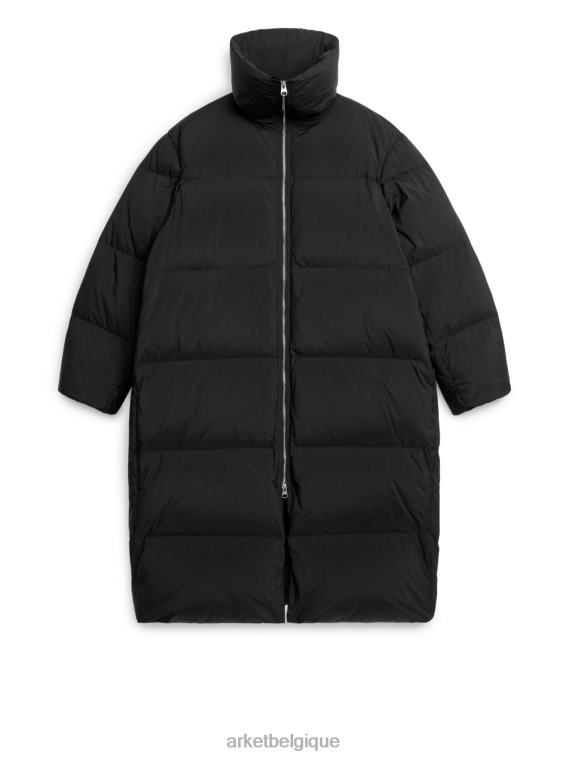 ARKET manteau en duvet surdimensionné femmes noir T46DR474 vêtements