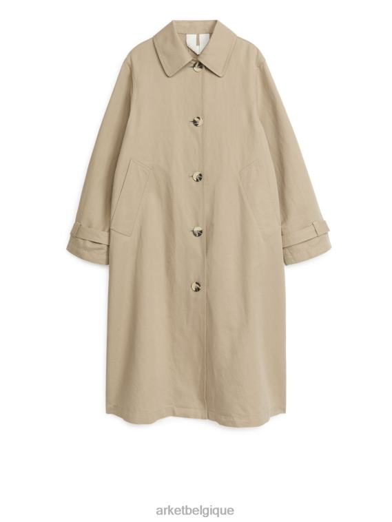 ARKET manteau en lin et coton femmes beige T46DR456 vêtements