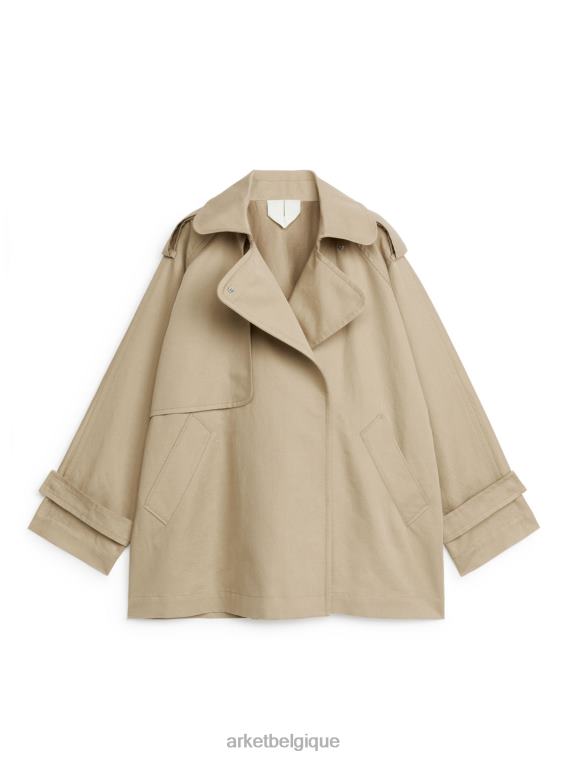 ARKET trench-coat court femmes beige T46DR458 vêtements