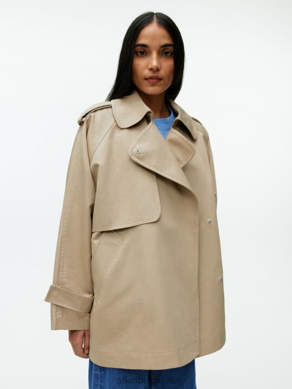 ARKET trench-coat court femmes beige T46DR458 vêtements