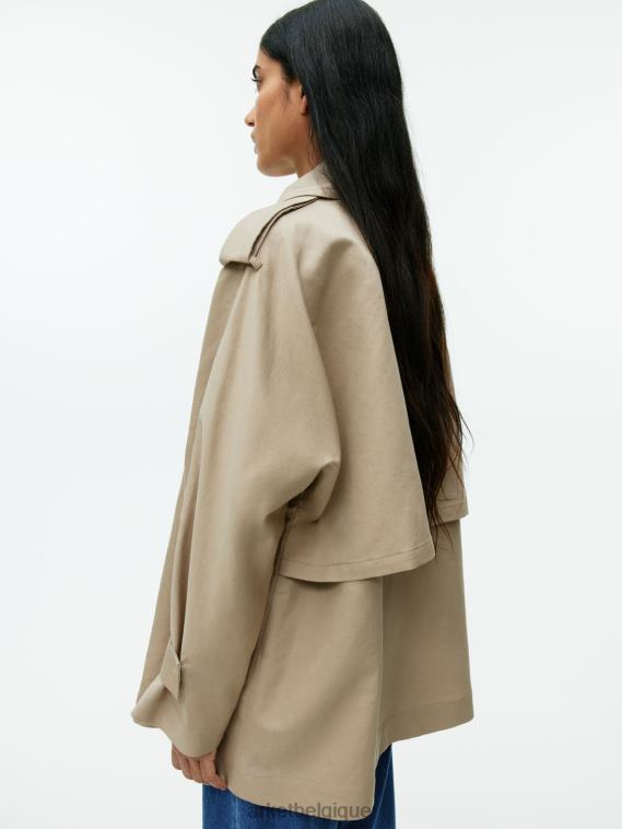 ARKET trench-coat court femmes beige T46DR458 vêtements