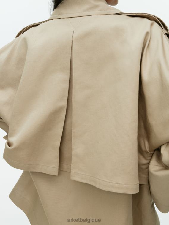 ARKET trench-coat court femmes beige T46DR458 vêtements