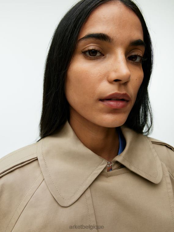 ARKET trench-coat court femmes beige T46DR458 vêtements