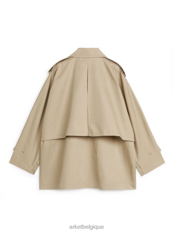 ARKET trench-coat court femmes beige T46DR458 vêtements