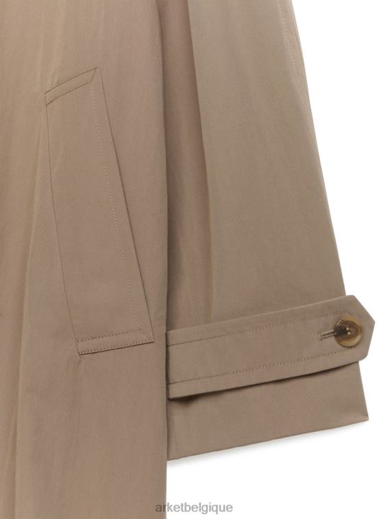 ARKET trench-coat en coton mélangé femmes Beige foncé T46DR465 vêtements