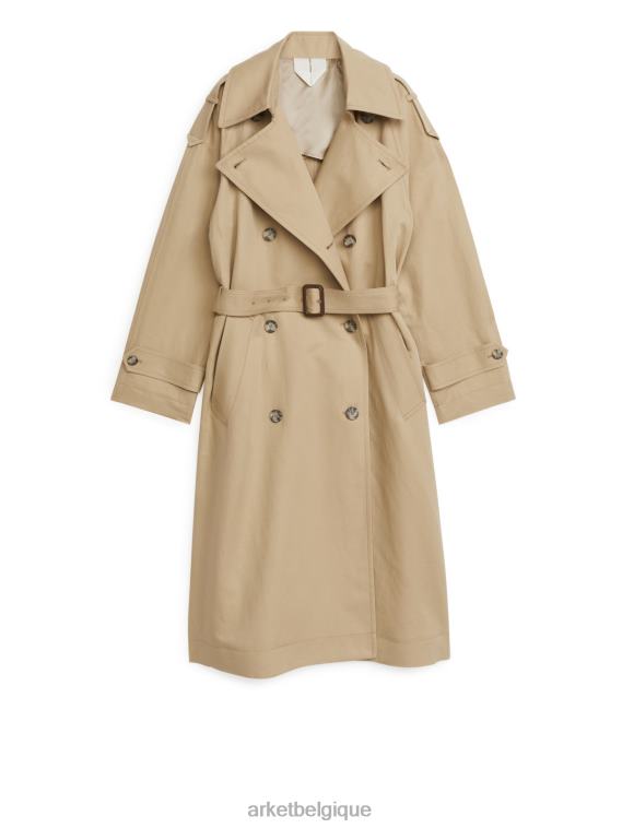 ARKET trench-coat en lin et coton femmes beige T46DR460 vêtements