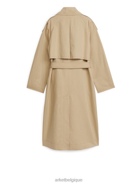 ARKET trench-coat en lin et coton femmes beige T46DR460 vêtements
