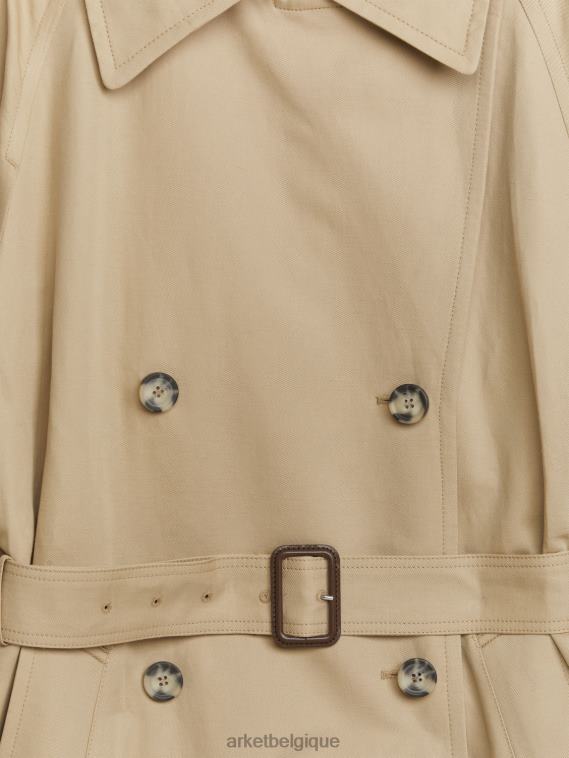 ARKET trench-coat en lin et coton femmes beige T46DR460 vêtements