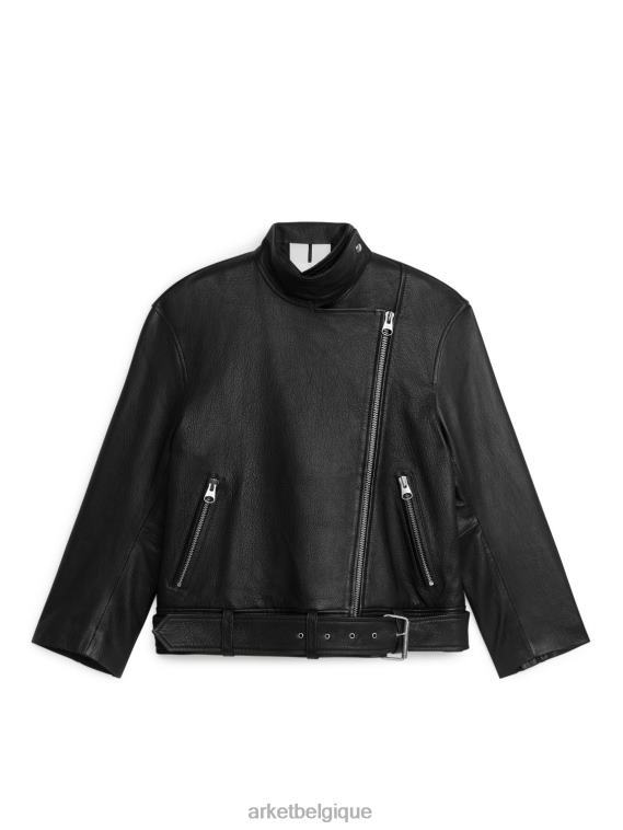 ARKET veste en cuir surdimensionnée femmes noir T46DR459 vêtements