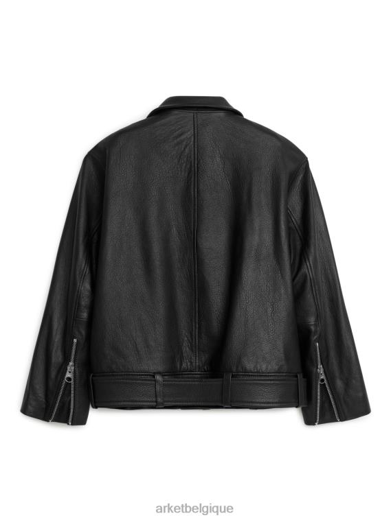 ARKET veste en cuir surdimensionnée femmes noir T46DR459 vêtements