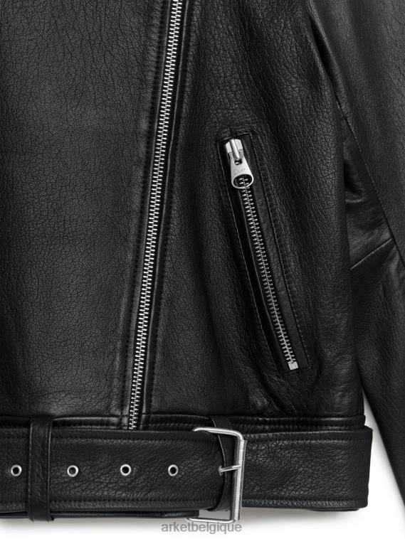 ARKET veste en cuir surdimensionnée femmes noir T46DR459 vêtements