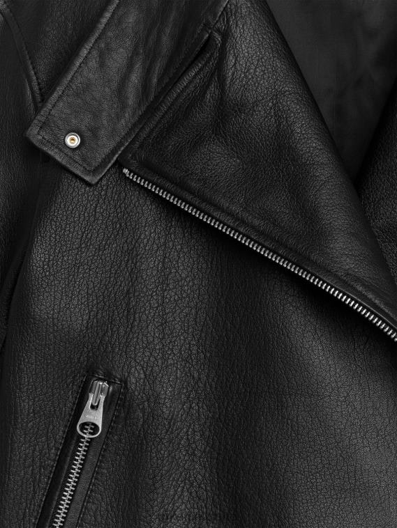 ARKET veste en cuir surdimensionnée femmes noir T46DR459 vêtements