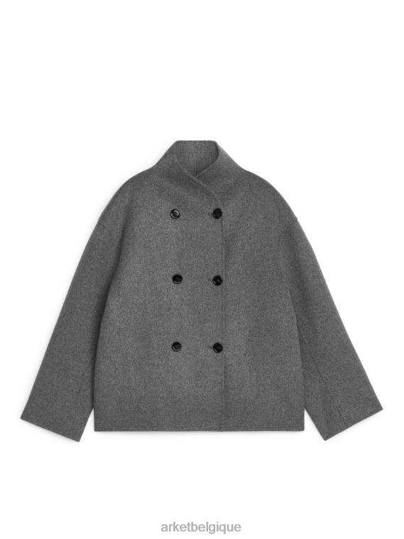 ARKET veste en laine double face femmes gris foncé T46DR478 vêtements