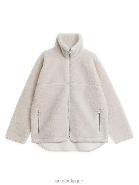 ARKET veste matelassée à col montant femmes blanc cassé T46DR482 vêtements