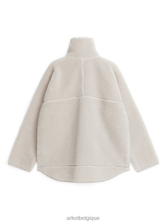 ARKET veste matelassée à col montant femmes blanc cassé T46DR482 vêtements
