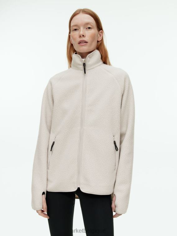 ARKET veste zippée en polaire femmes blanc cassé T46DR481 vêtements