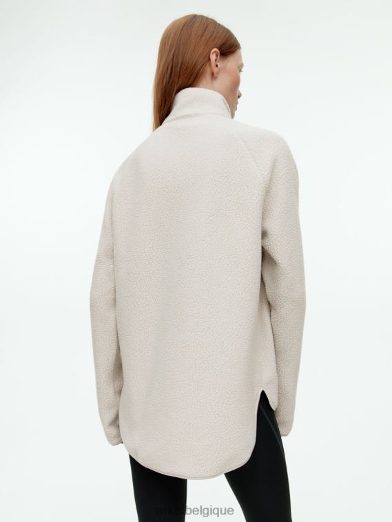 ARKET veste zippée en polaire femmes blanc cassé T46DR481 vêtements