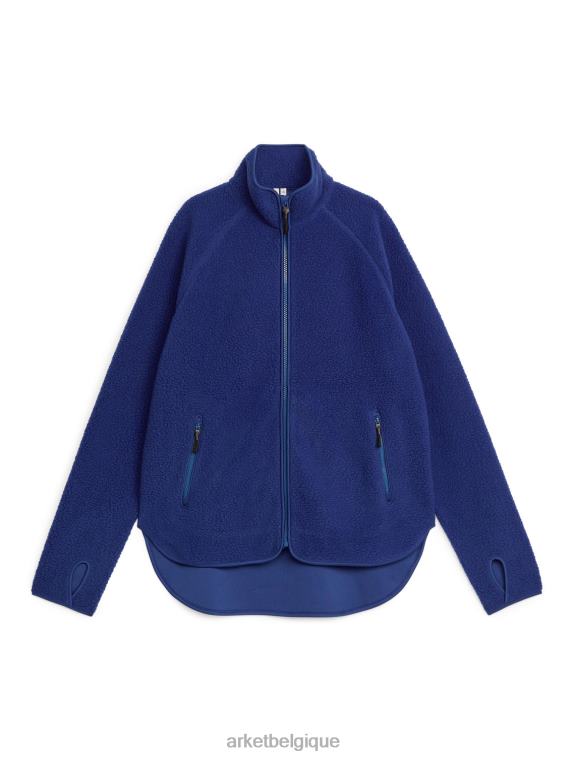 ARKET veste zippée en polaire femmes bleu T46DR470 vêtements