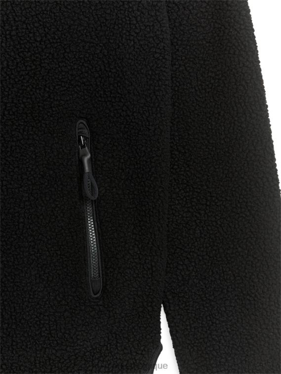 ARKET veste zippée en polaire femmes noir T46DR484 vêtements