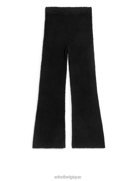 ARKET pantalon bouclé en maille femmes noir T46DR204 vêtements