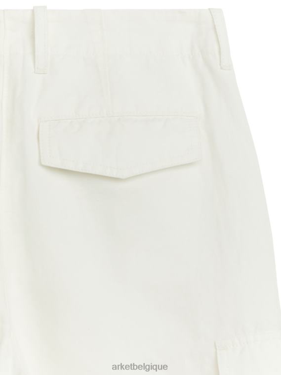 ARKET pantalon cargo en lin mélangé femmes blanc T46DR173 vêtements