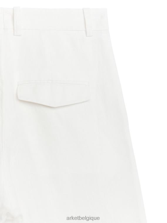 ARKET pantalon en lin femmes blanc T46DR189 vêtements