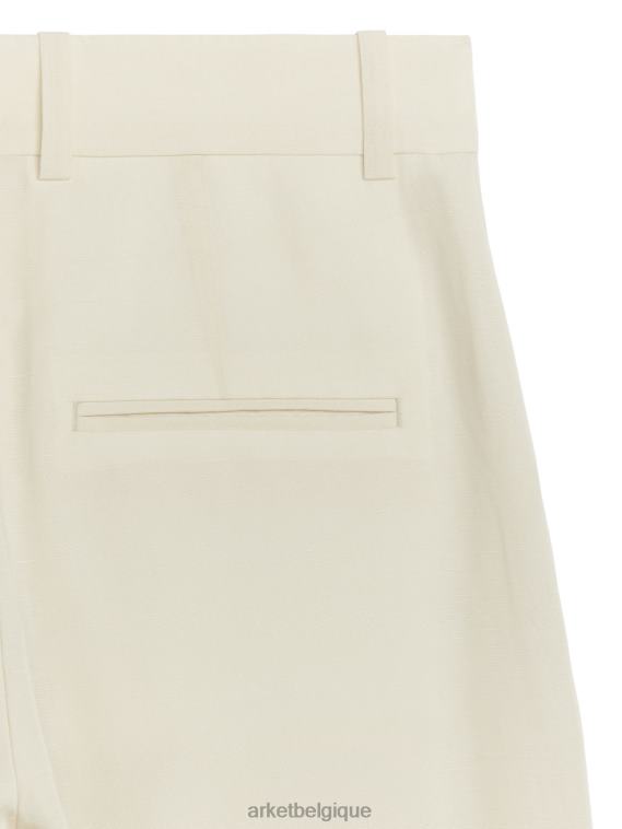 ARKET pantalon en lin lyocell femmes blanc cassé T46DR203 vêtements