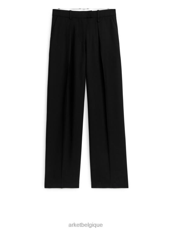 ARKET pantalon en sergé de laine mélangée femmes noir T46DR208 vêtements