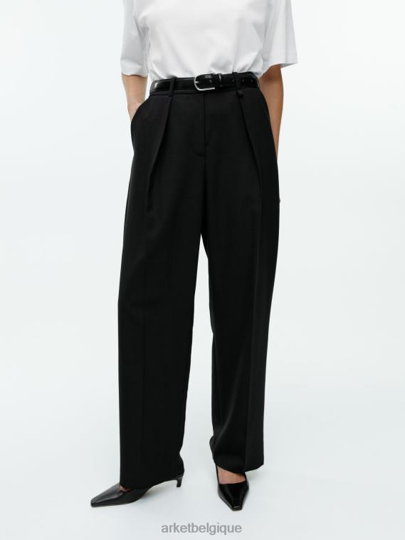 ARKET pantalon en sergé de laine mélangée femmes noir T46DR208 vêtements