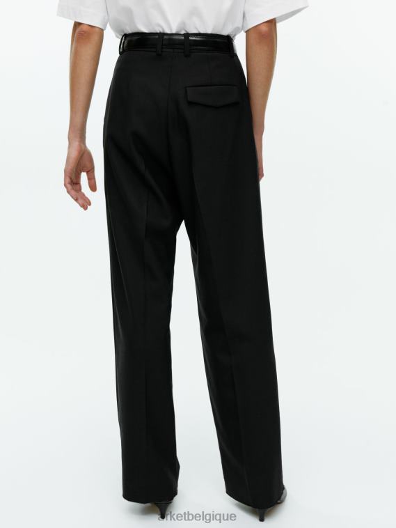 ARKET pantalon en sergé de laine mélangée femmes noir T46DR208 vêtements