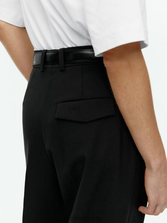 ARKET pantalon en sergé de laine mélangée femmes noir T46DR208 vêtements