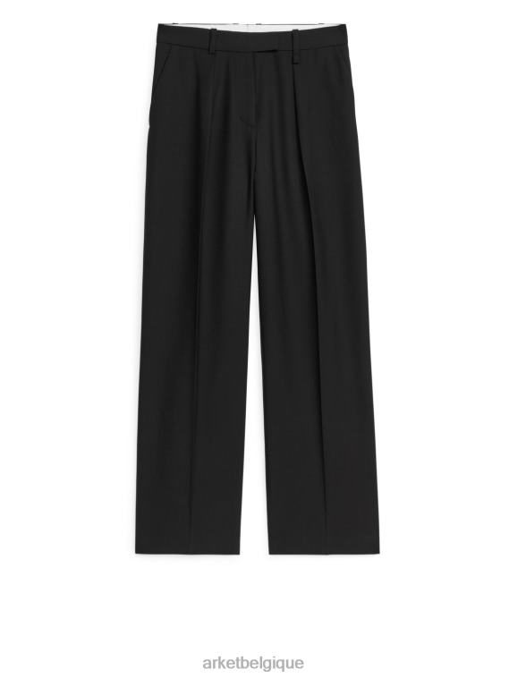 ARKET pantalon en sergé de laine mélangée femmes noir T46DR208 vêtements