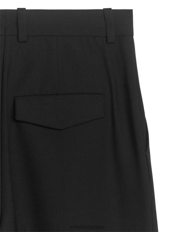 ARKET pantalon en sergé de laine mélangée femmes noir T46DR208 vêtements
