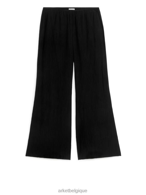 ARKET pantalon froissé femmes noir T46DR201 vêtements